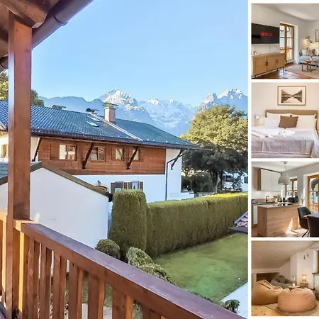 Fuer 4 - Bergblick, Balkon, Kamin, Yoga, Parkplatz Apartment Garmisch-Partenkirchen